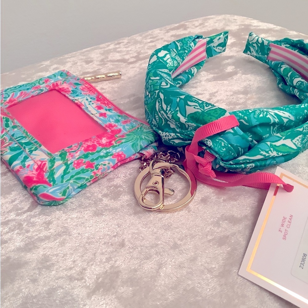 Lilly Pulitzer Green and Pink Women's Accessory Set